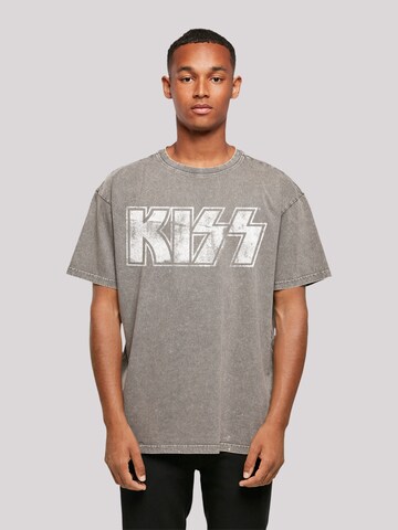 T-Shirt 'Kiss' F4NT4STIC en gris : devant
