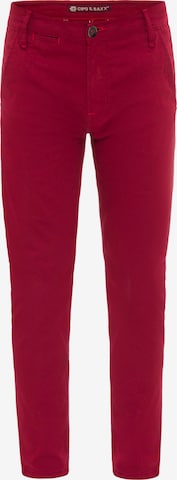 Coupe slim Pantalon CIPO & BAXX en rouge : devant