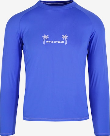 Wave Hawaii Performance Shirt ' Rash Guard ' in Blue: front