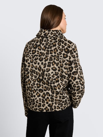 TOM TAILOR Wolljacke mit Leo-Muster in Beige