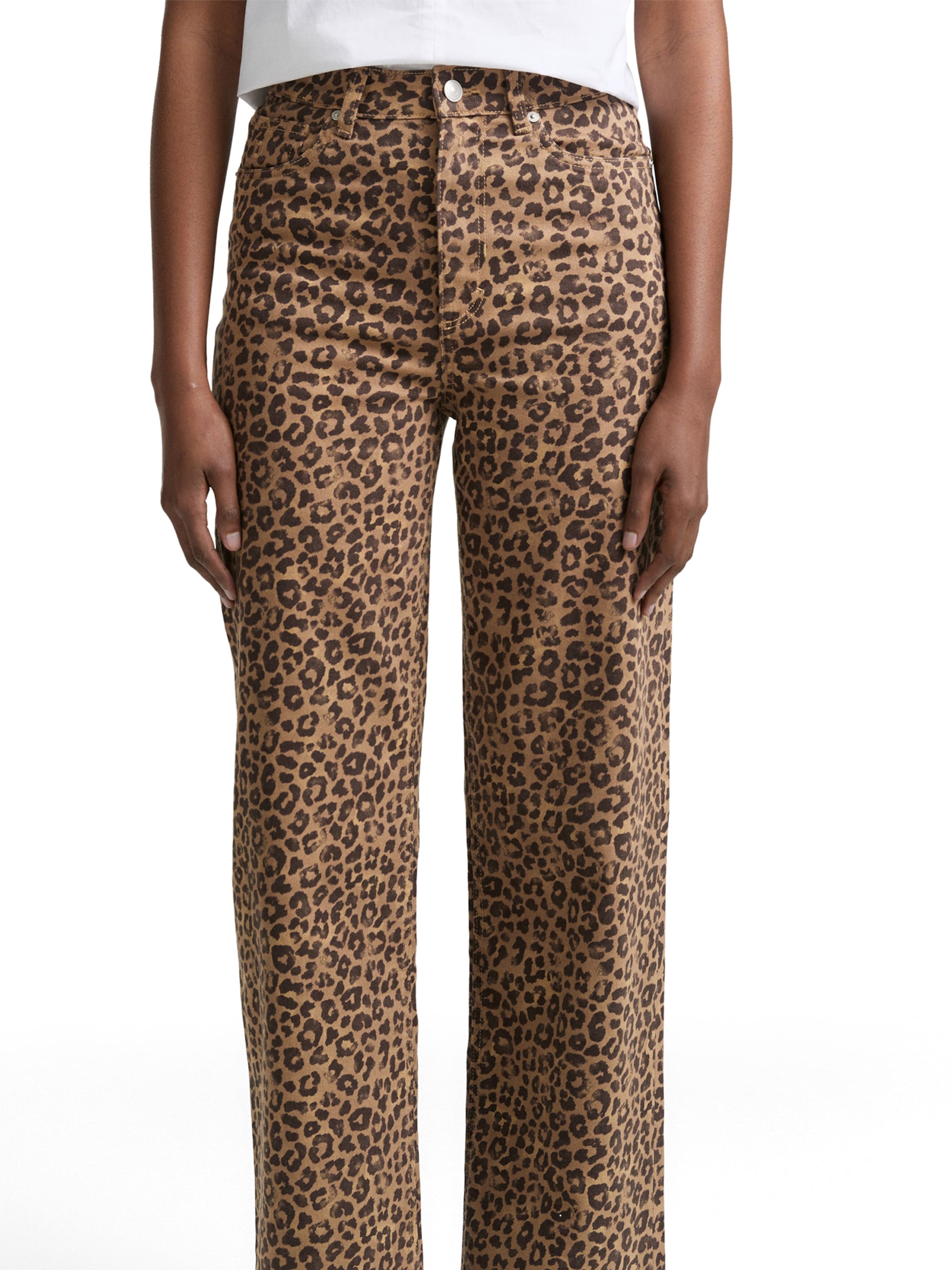 TOM TAILOR DENIM Wide Leg Farkut 'Linou' värissä ruskea