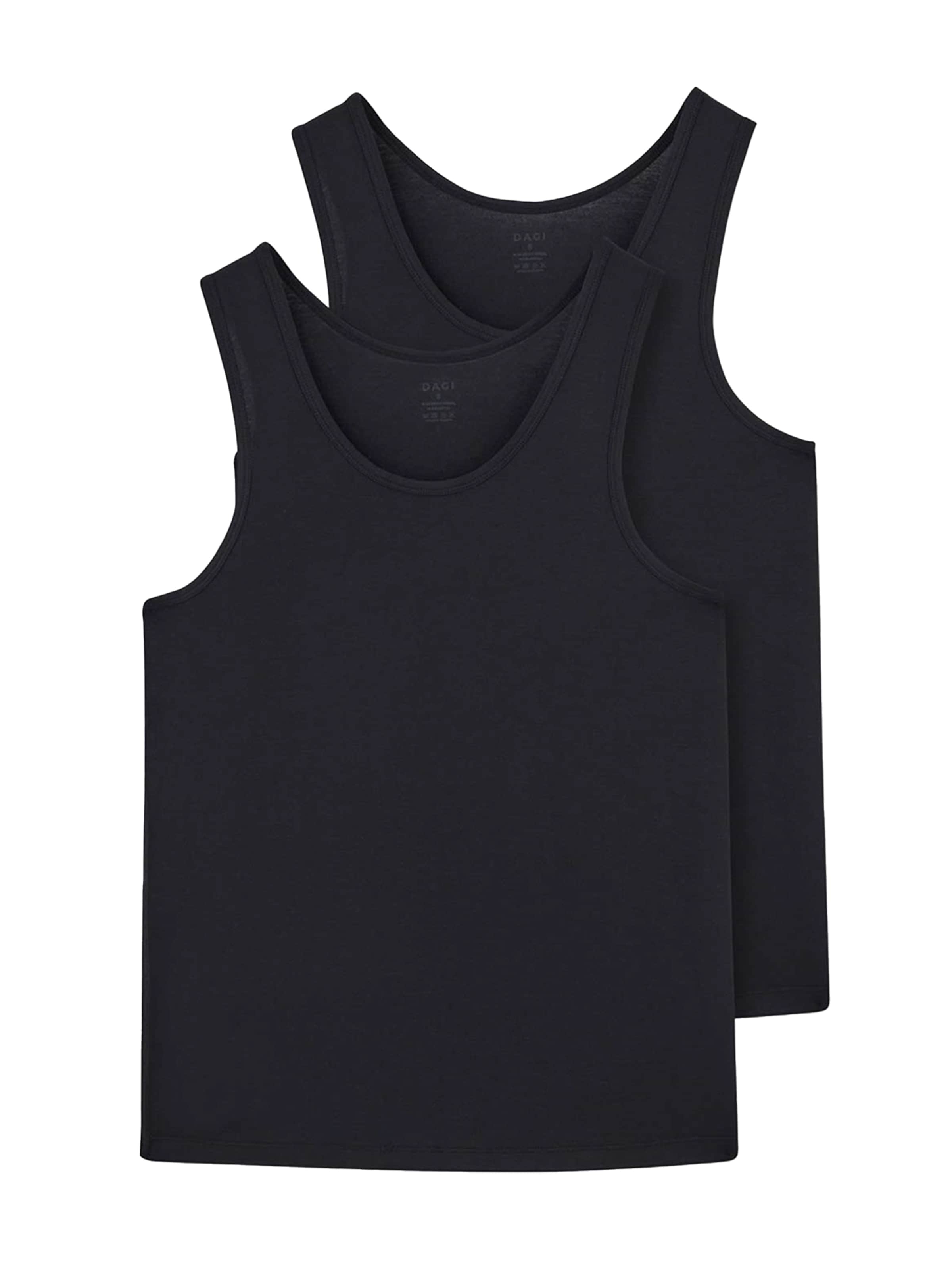 Maillot de corps Dagi en noir : devant