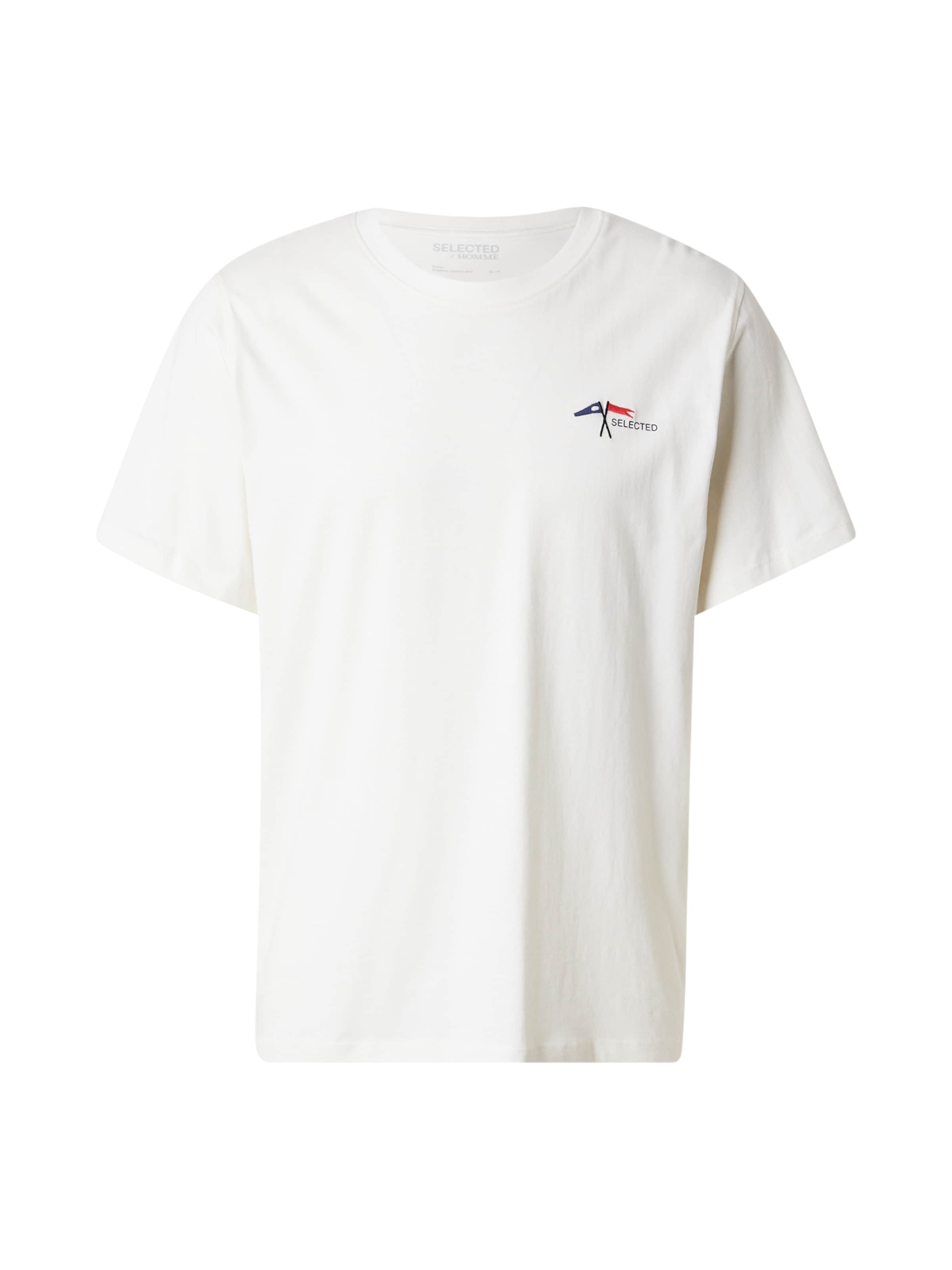 SELECTED Tričko 'SLHASPEN' – béžová: přední strana
