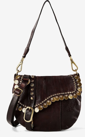 Borsa a spalla 'Gioachina' di Campomaggi in marrone: frontale