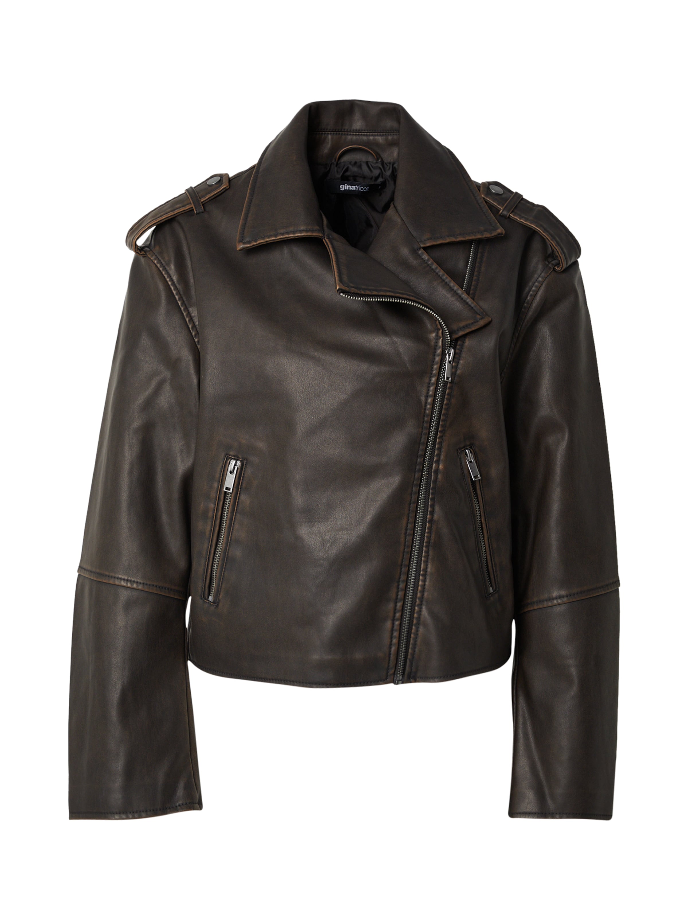 Gina Tricot Veste mi-saison en brun foncé, Vue avec produit