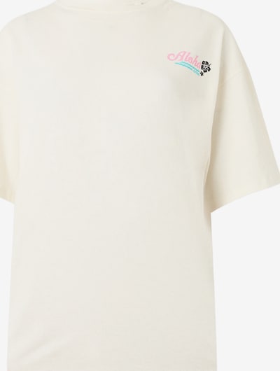 RIP CURL Majica 'ALOHA HERITAGE' veličine XS u ecru/prljavo bijela / tirkiz / prljavo roza / crna, Pregled proizvoda