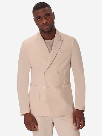 Distretto12 Slim fit Colbert in Beige: voorkant