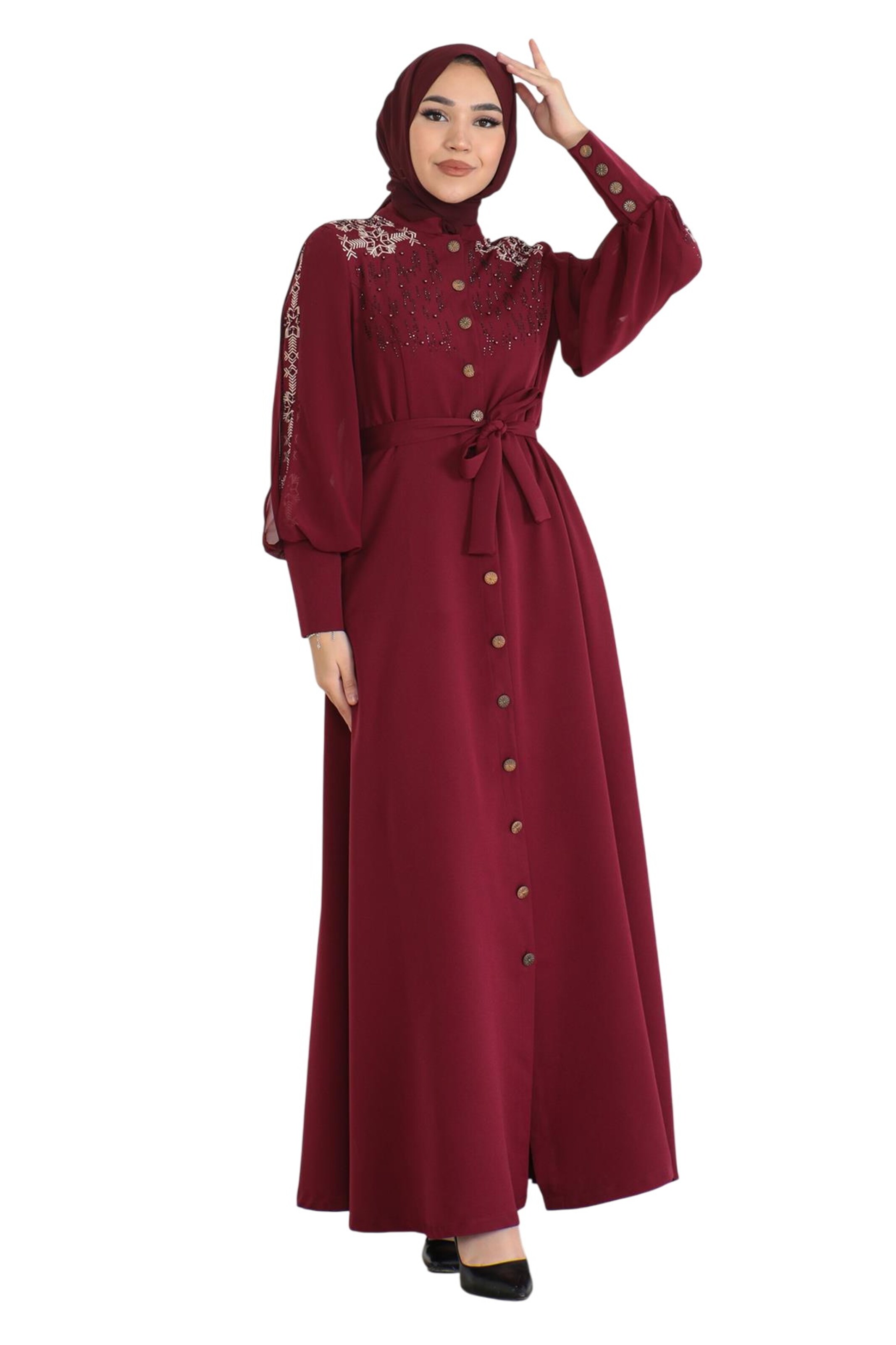 MODAMIHRAM Shirt dress in Red