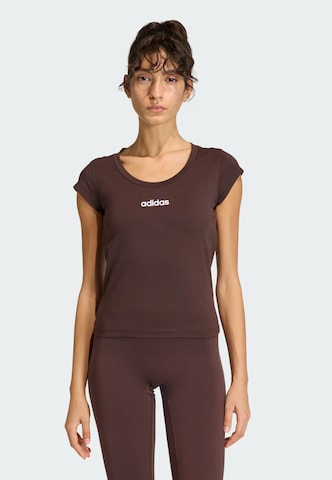 ADIDAS PERFORMANCE - Camiseta funcional 'Hyperglam' en marrón: frente