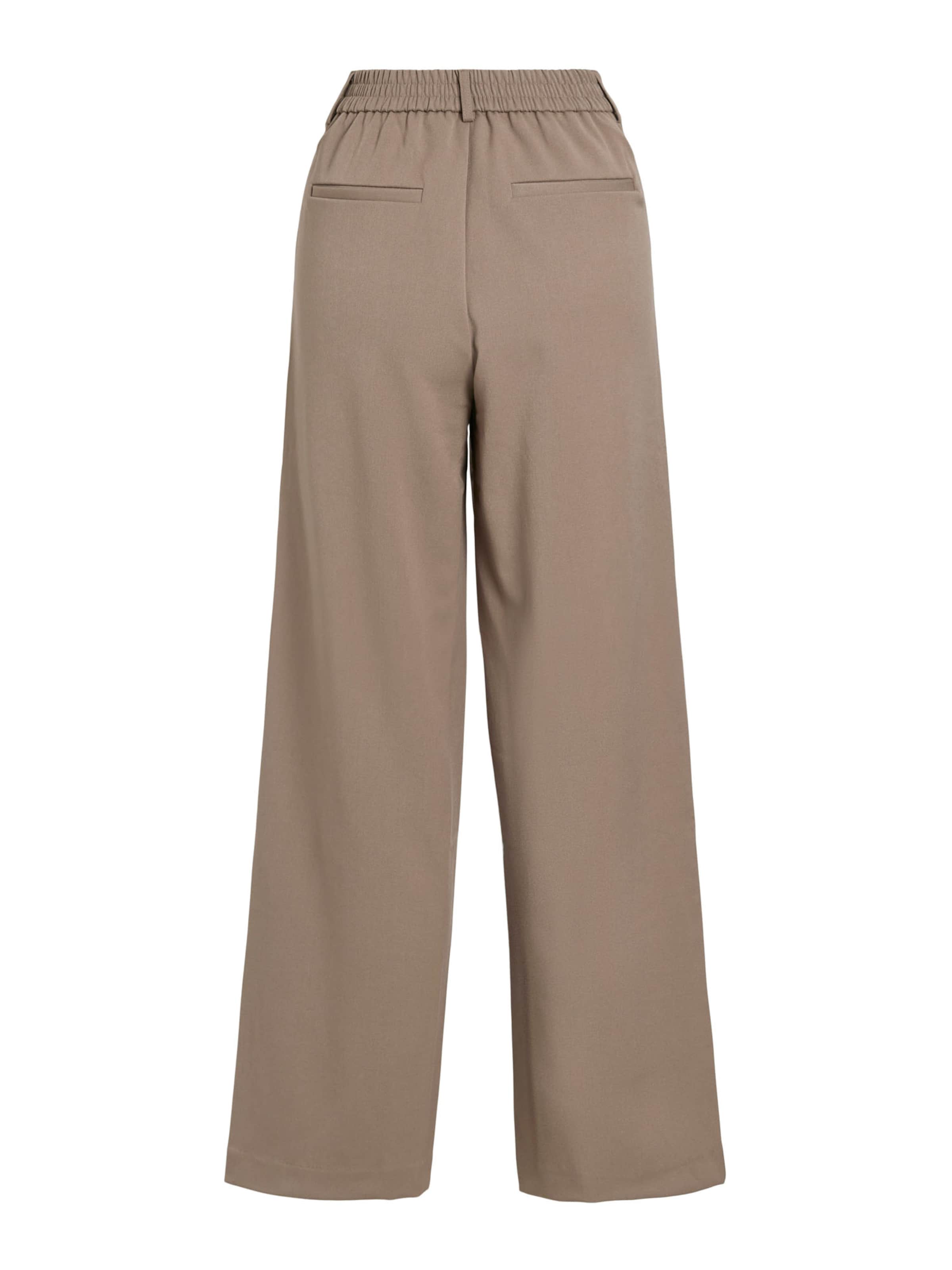 VILA Wide leg Παντελόνι 'VIVarone' σε καφέ