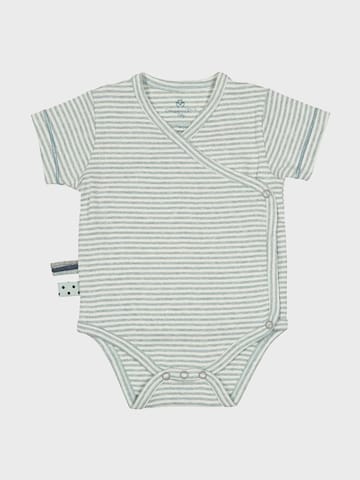OrganicEra Romper/Bodysuit 'OrganicEra Organic Baby S/S Kimono Body,  Striped' in Blue: front
