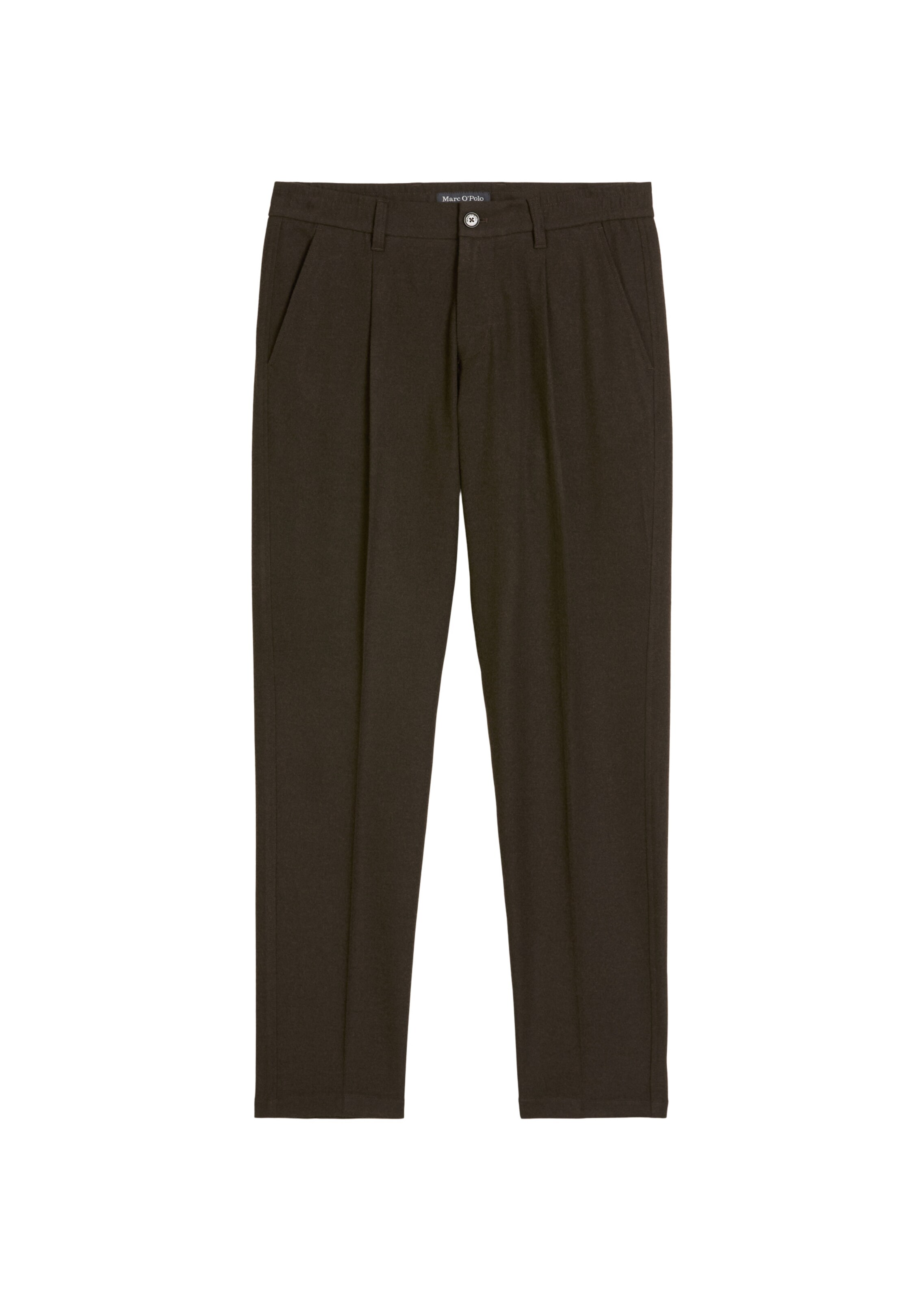 Marc O'Polo Pleat-front trousers 'Osby' in Brown: front