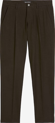 Marc O'Polo Regular Pleat-front trousers 'Osby' in Brown: front