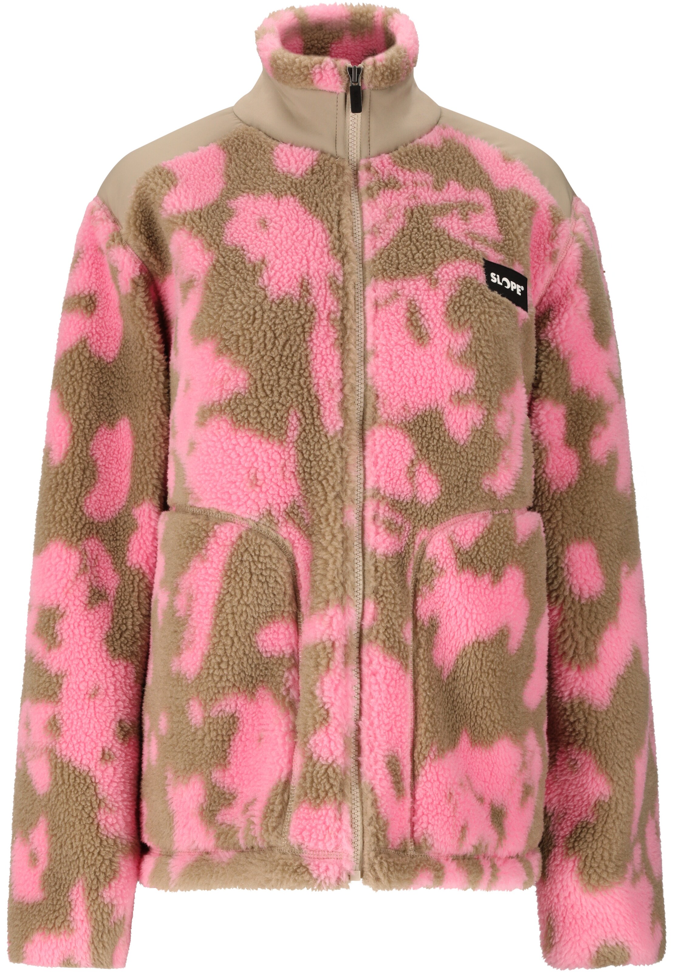 SLOPE Athletic Fleece Jacket 'Kendor' in Pink: front