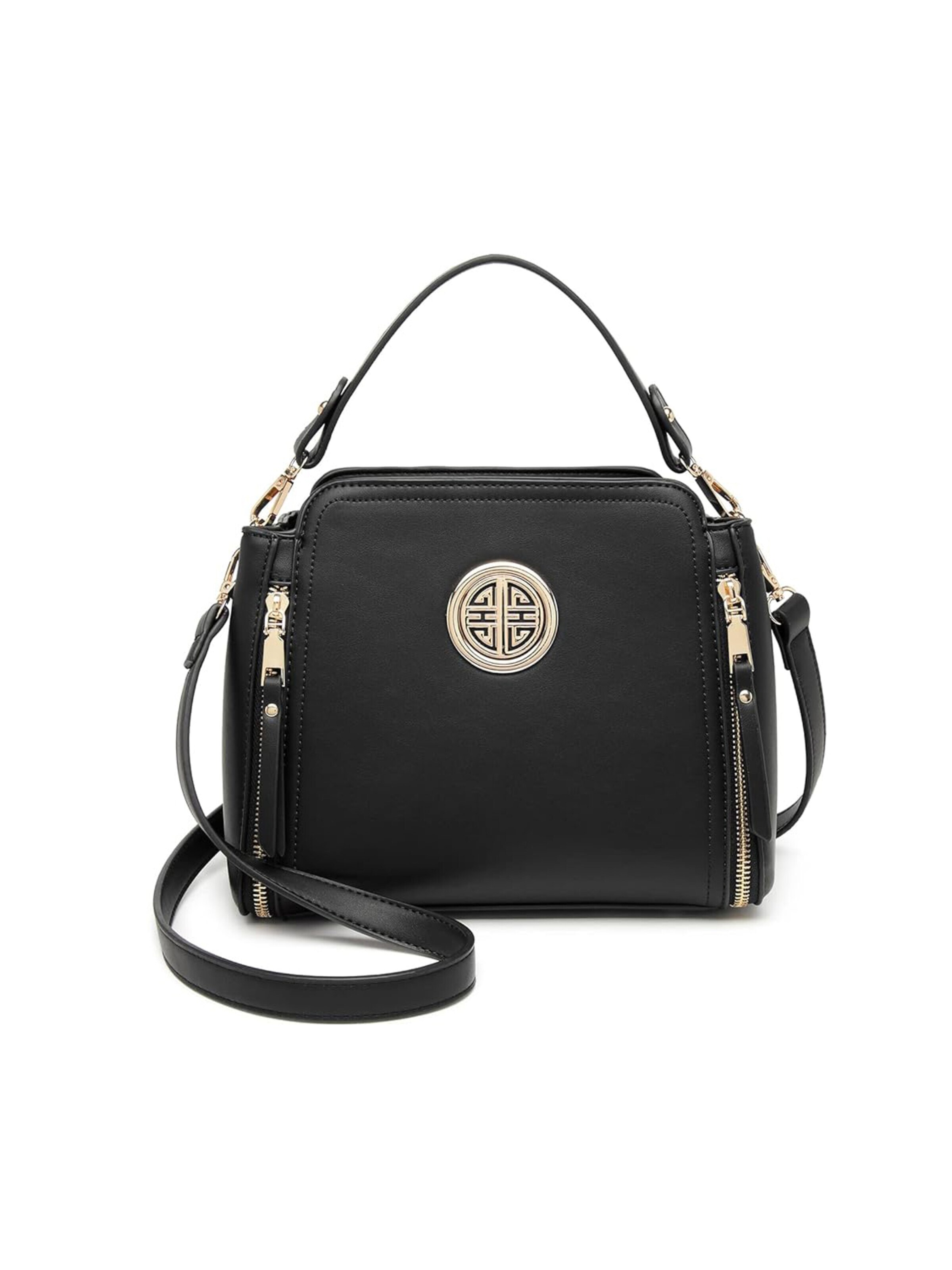 Miss Lulu Shoulder Bag in Black: front