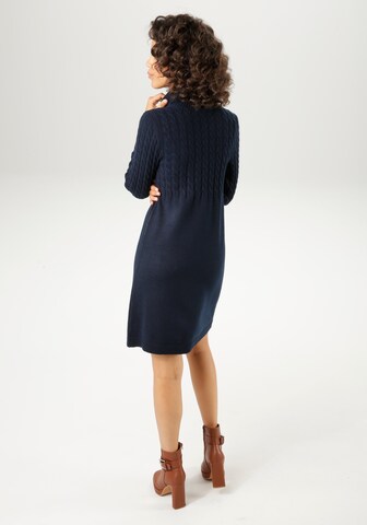 Aniston CASUAL Knitted dress in Blue