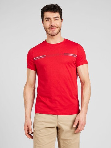 TOMMY HILFIGER T-shirt i röd: framsida