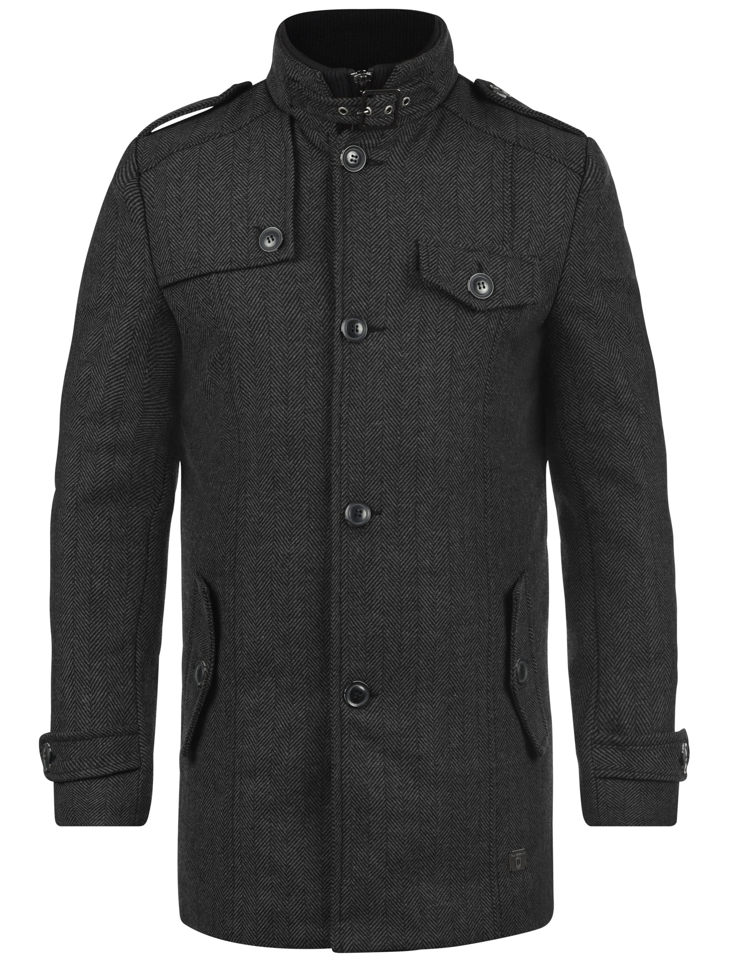 INDICODE JEANS - Sobretudo de inverno 'Brandan' em cinzento: frente