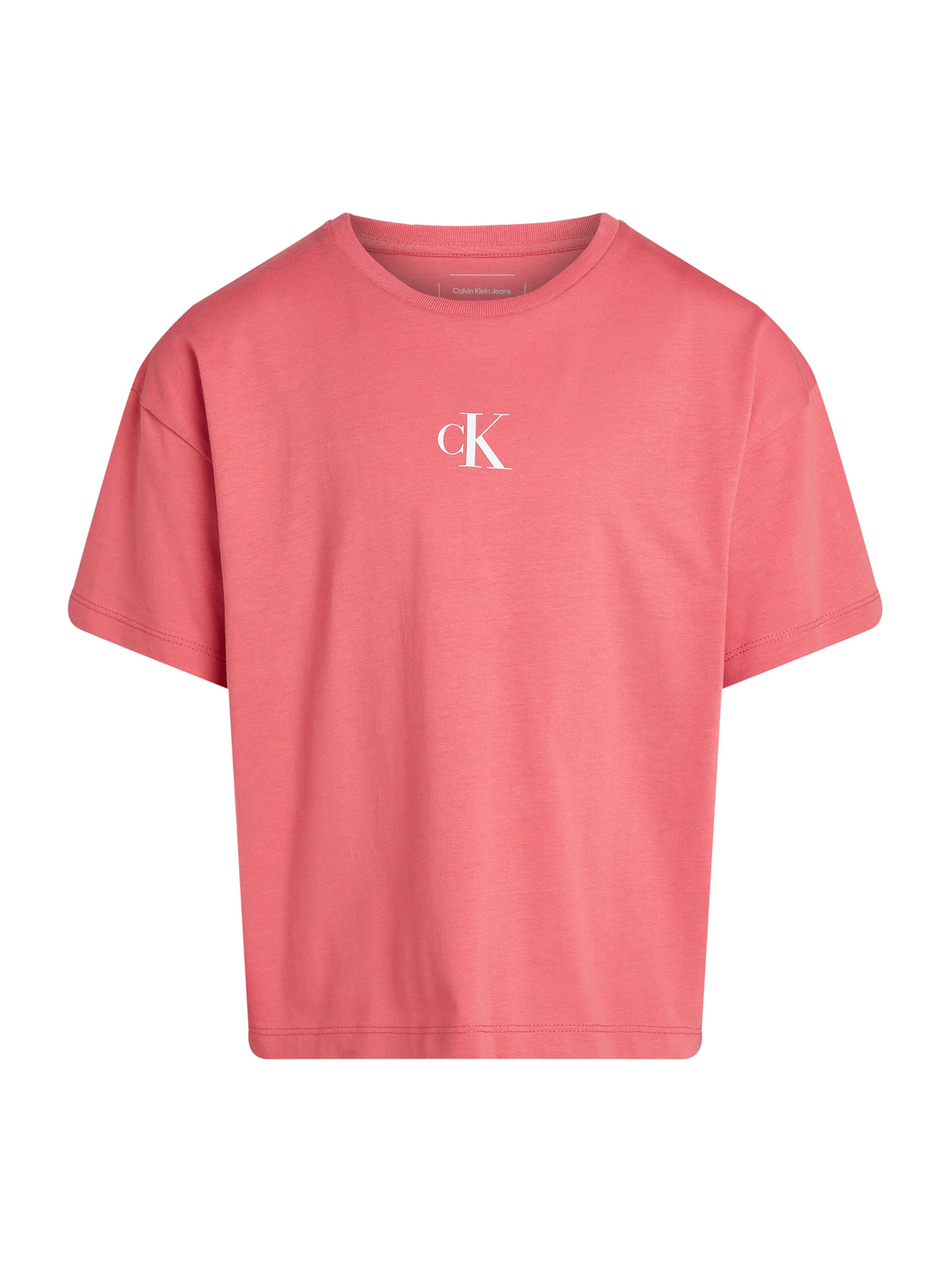T-Shirt Calvin Klein Jeans en rose : devant