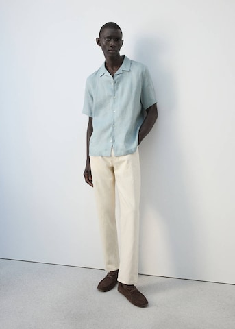 MANGO MAN Regular Fit Hemd 'Ants' in Blau