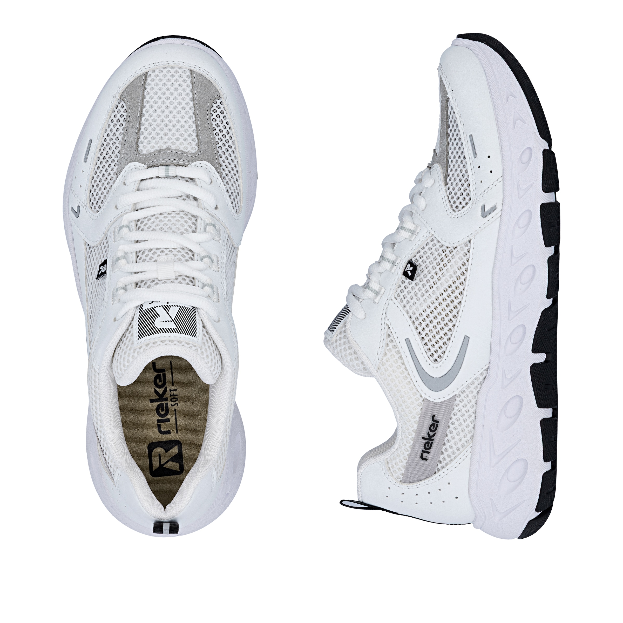 Rieker Ниски маратонки в бяло