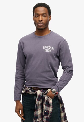 T-Shirt 'Athletic Essentials' Superdry en violet : devant