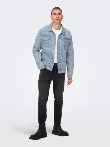 Only & Sons Between-Season Jacket 'Duke' in Blue