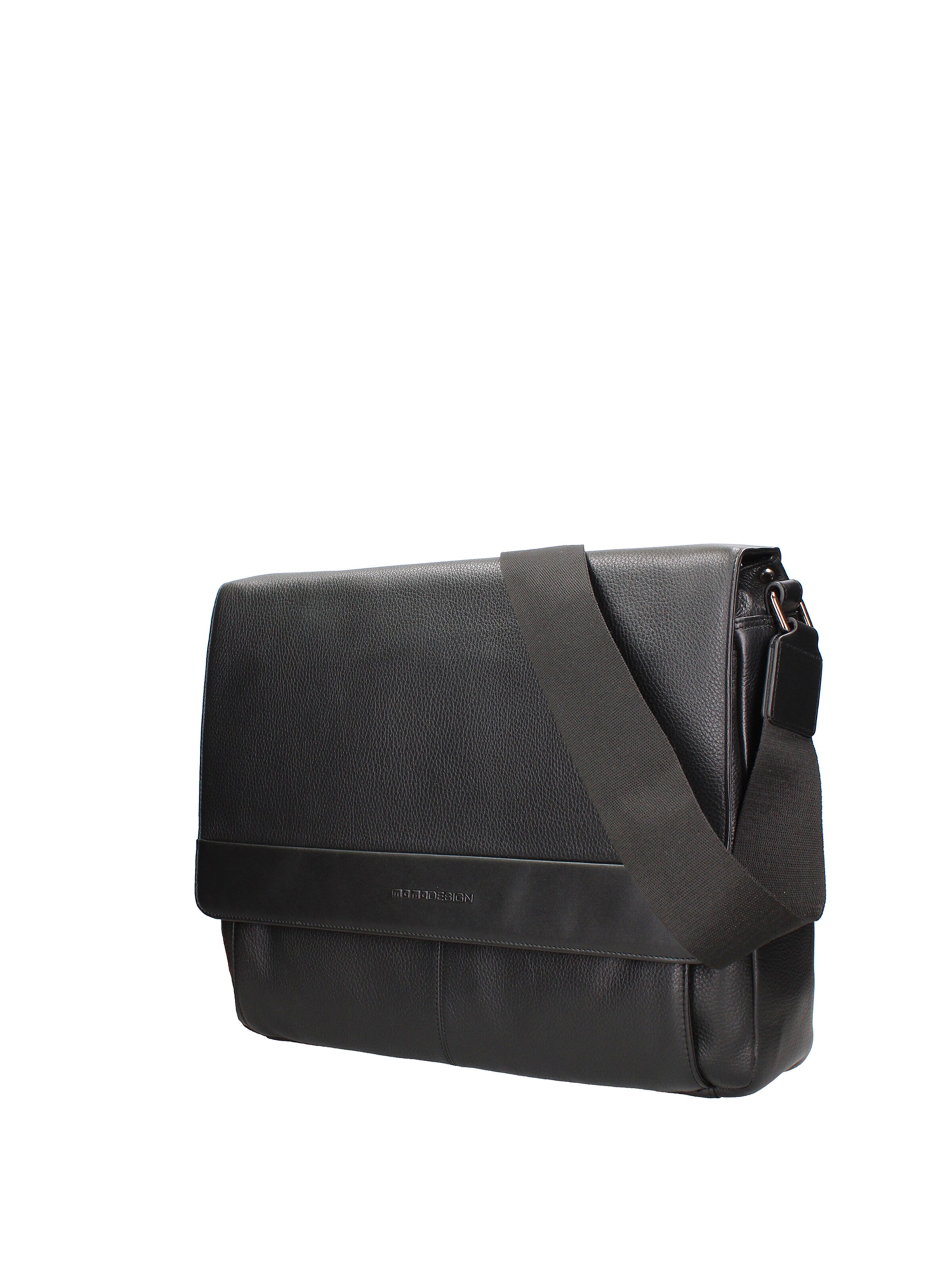 Borsa a tracolla 'Borsa a Tracolla Uomo Vera Pelle - Chiusura Zip e Tasche Sicure' di Momo Design in nero
