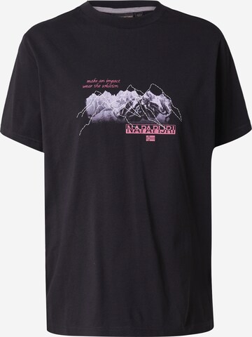 T-shirt 'YUKON' NAPAPIJRI en noir : devant