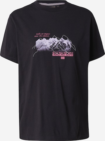 T-shirt 'YUKON' NAPAPIJRI en noir : devant
