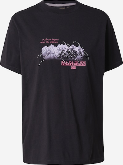 NAPAPIJRI T-shirt 'YUKON' en gris / rose / noir, Vue avec produit