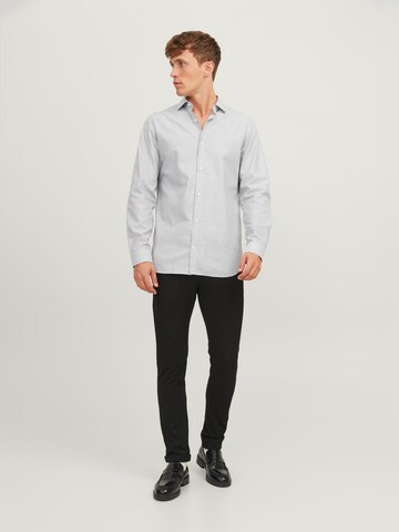 JACK & JONES Slim fit Button Up Shirt 'PARKER' in Brown