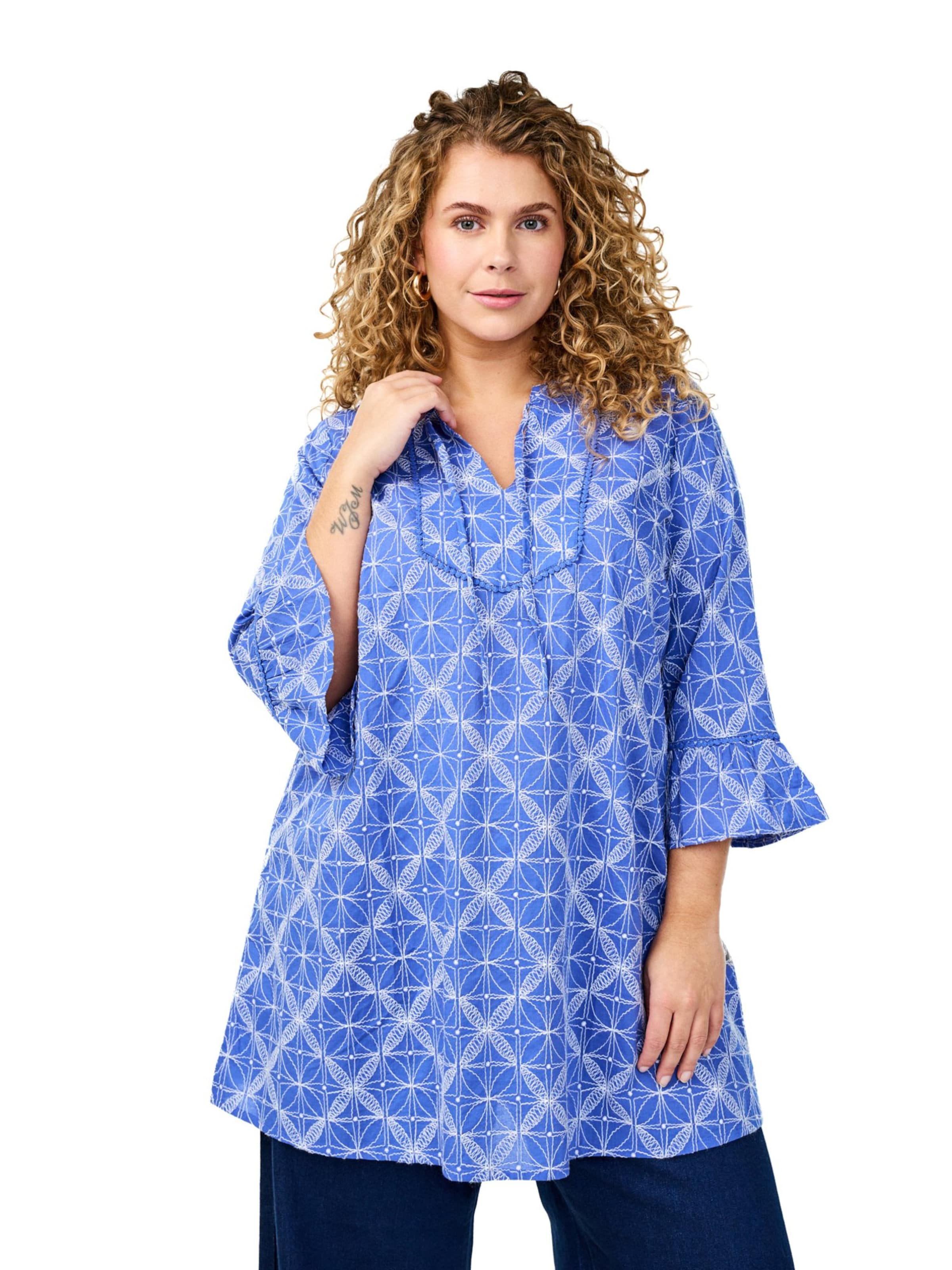 Zizzi Tunic 'Mavita' in Blue: front