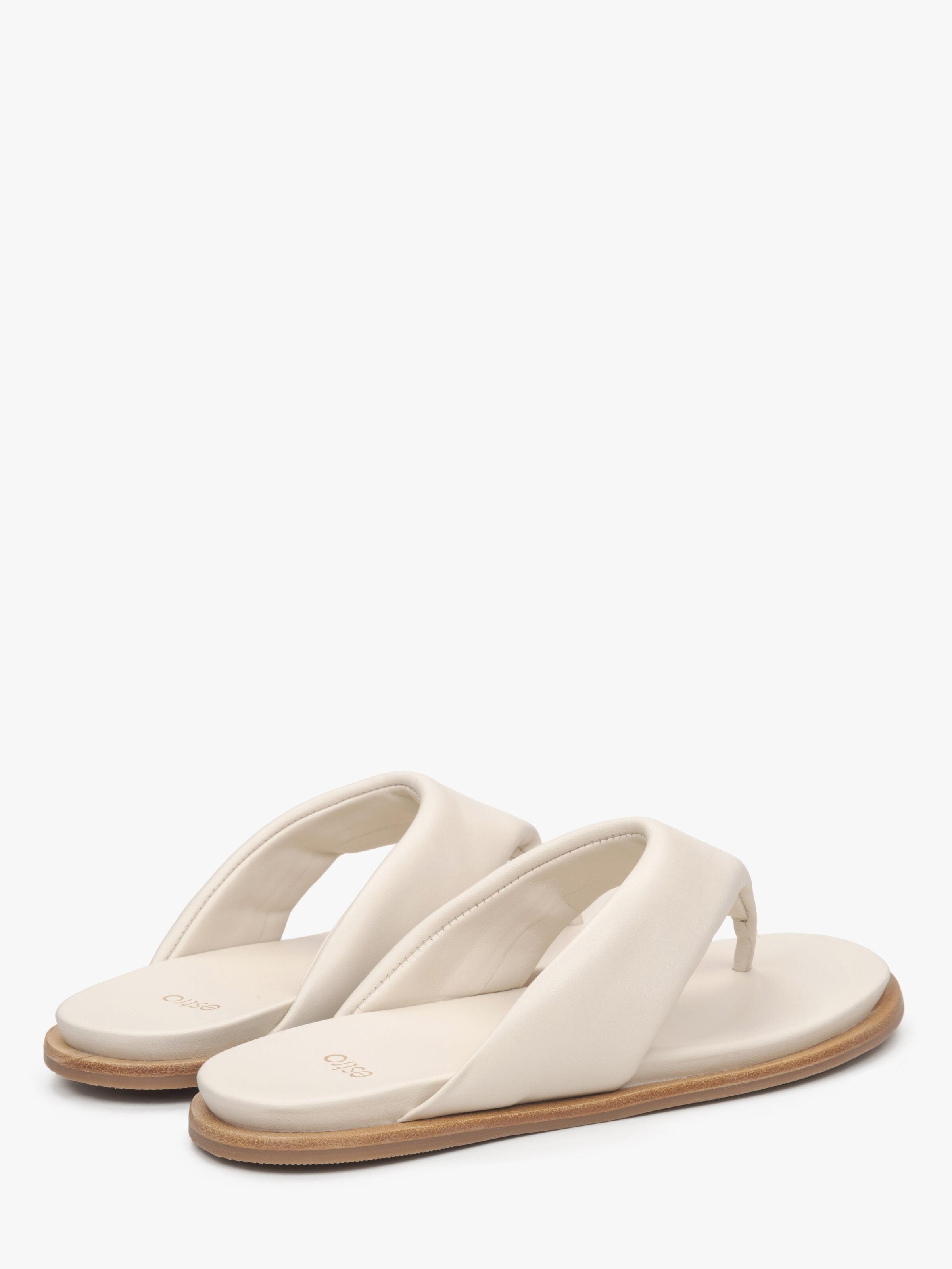 Estro T-Bar Sandals '556017' in Beige