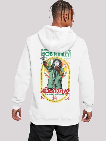 F4NT4STIC Sweatshirt 'Bob Marley Reggae Music Exodus Singing' in Weiß