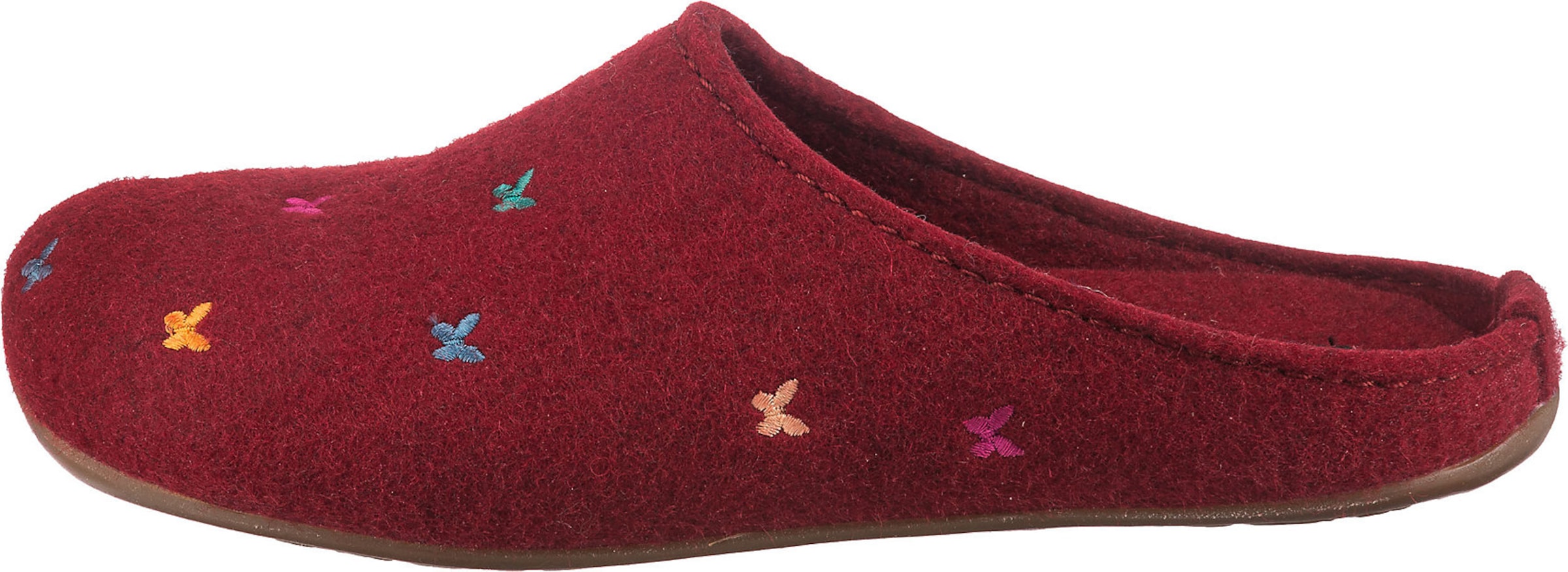 HAFLINGER Slipper 'Farfalline' in Red: front