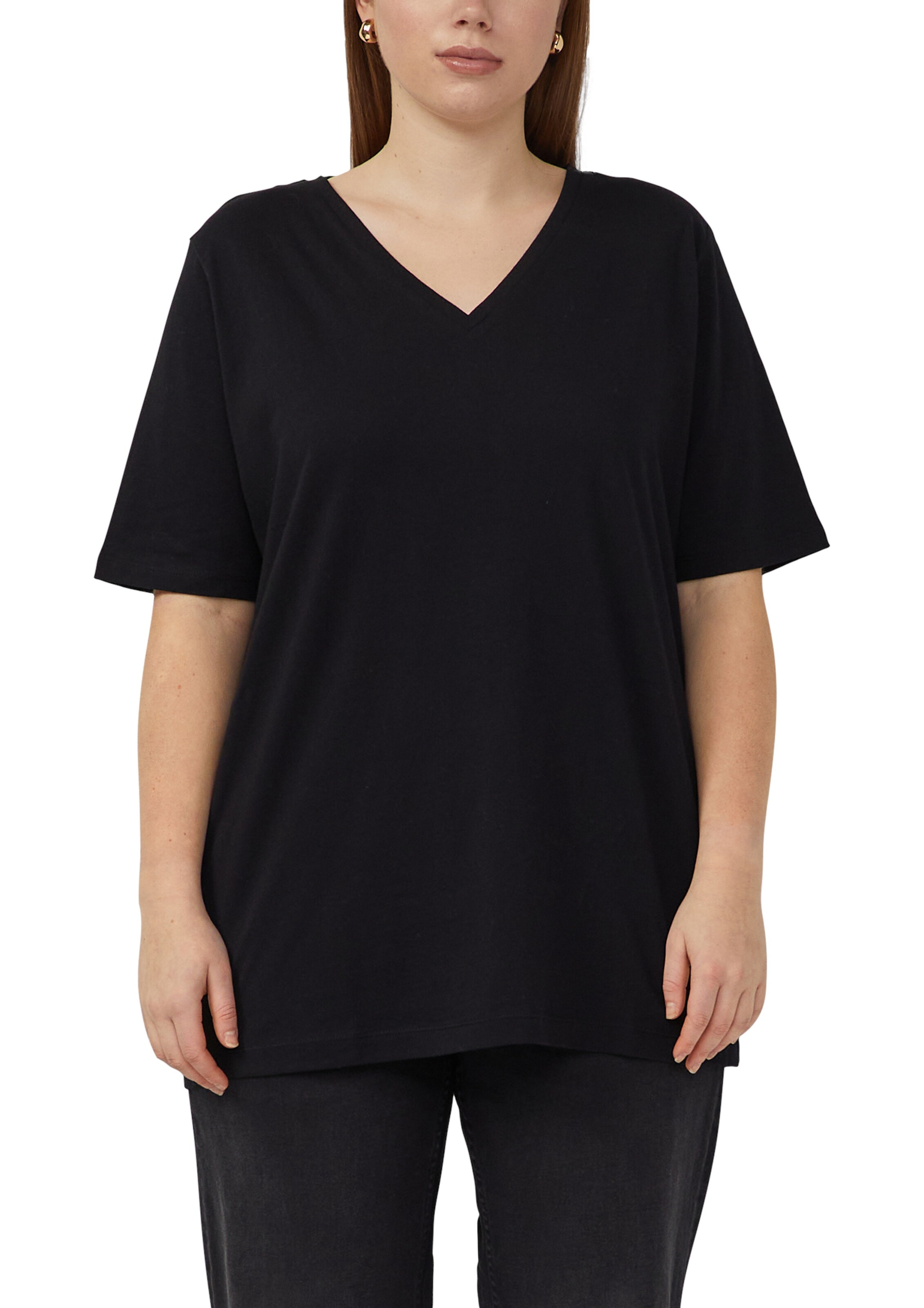 QS T-Shirt in Schwarz