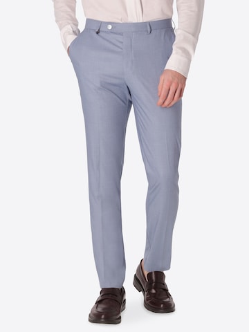 Distretto12 Regular Pleated Pants 'ALABASTRO' in Blue: front