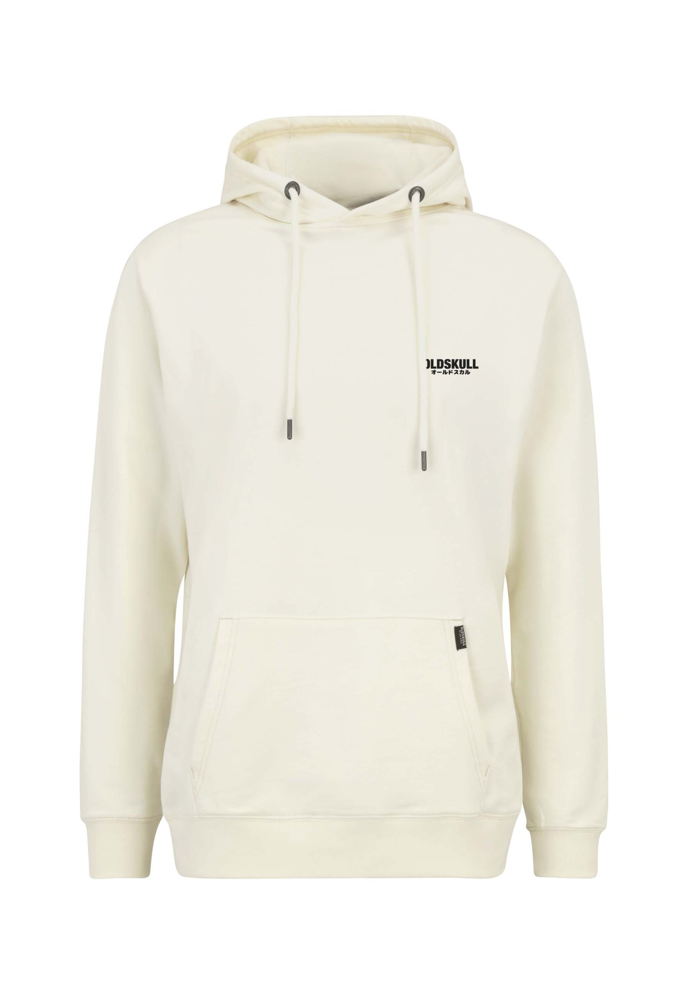 Oldskull Kapuzensweatshirt 'Basic Osk' in Weiß: Vorderseite