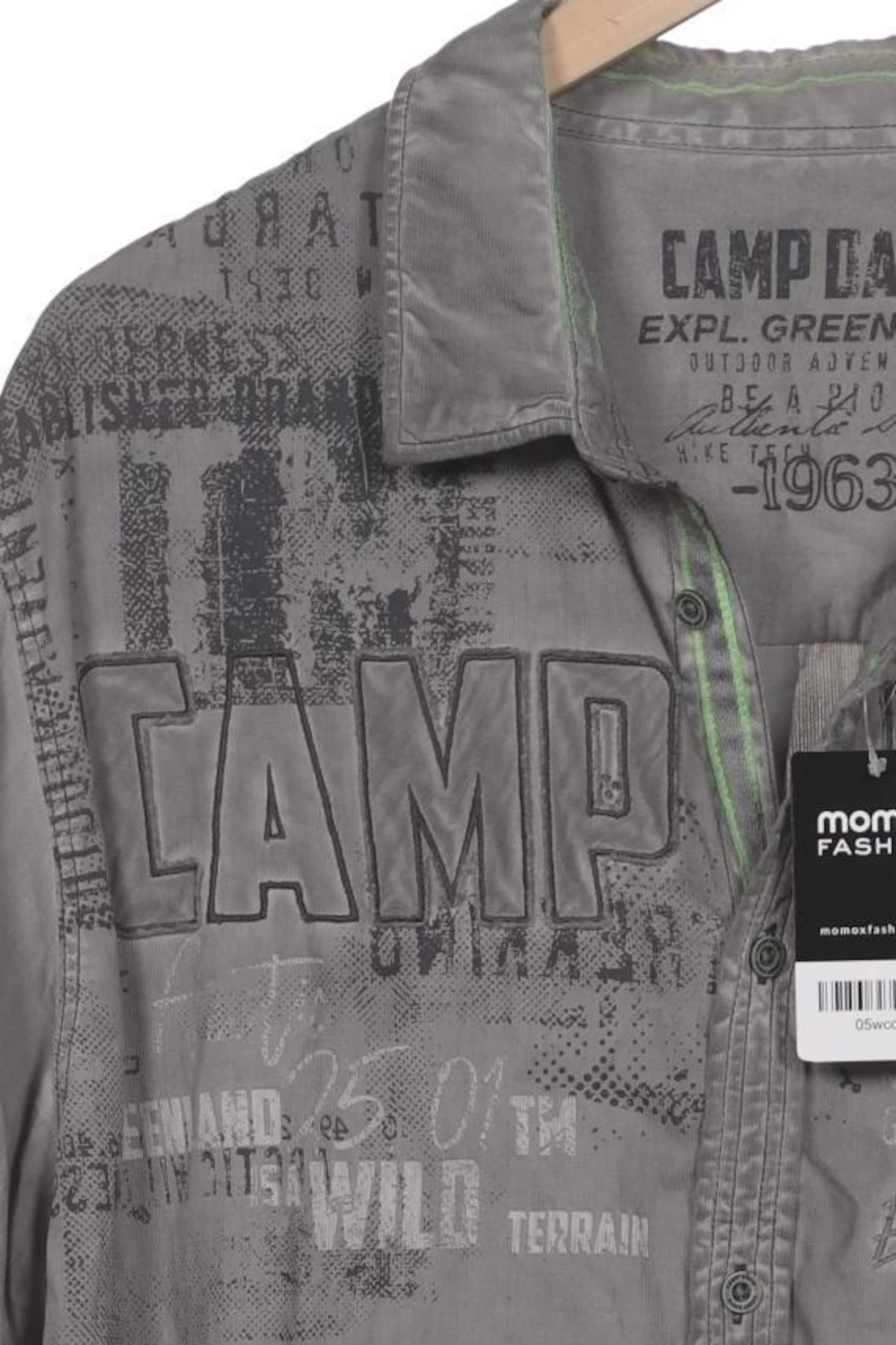 CAMP DAVID Button Up Shirt in XXXL in Grey