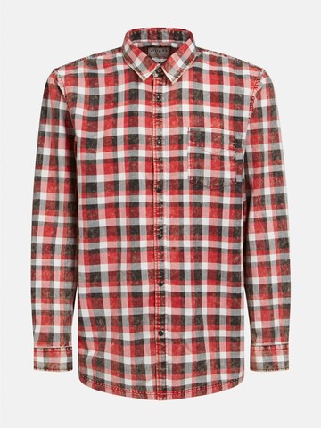 GUESS Regular fit Button Up Shirt in Red