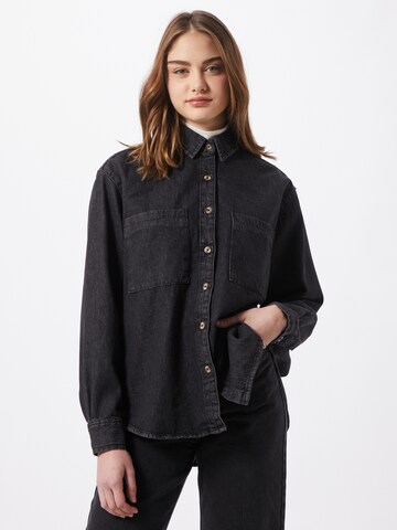 Urban Classics Blouse in Zwart: voorkant