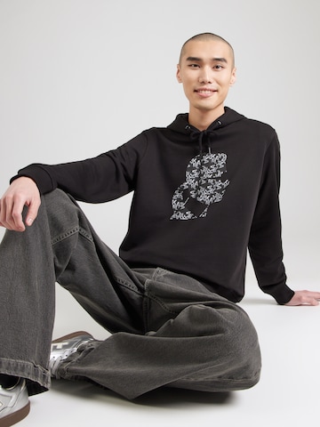 Karl Lagerfeld Μπλούζα φούτερ σε μαύρο: μπροστά