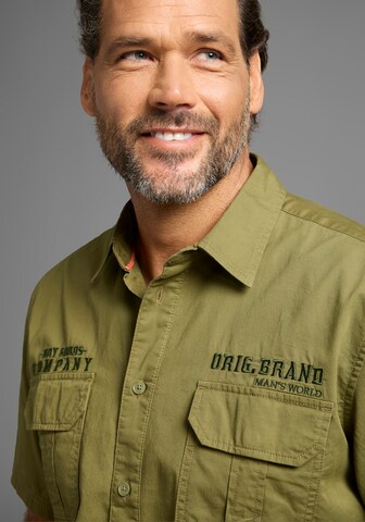 Man's World Regular fit Button Up Shirt in Green