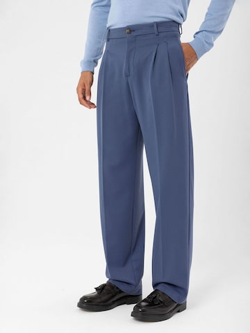 regular Pantaloni con pieghe di Antioch in blu