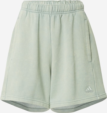 ADIDAS SPORTSWEAR Loose fit Workout Pants in Green: front