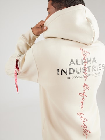 ALPHA INDUSTRIES Суичър 'Signature' в бежово