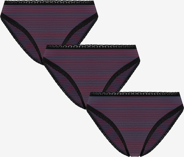 Albero Natur Panty 'Bio-Baumwoll-Slip mit Spitze – 3er Pack' in Red: front
