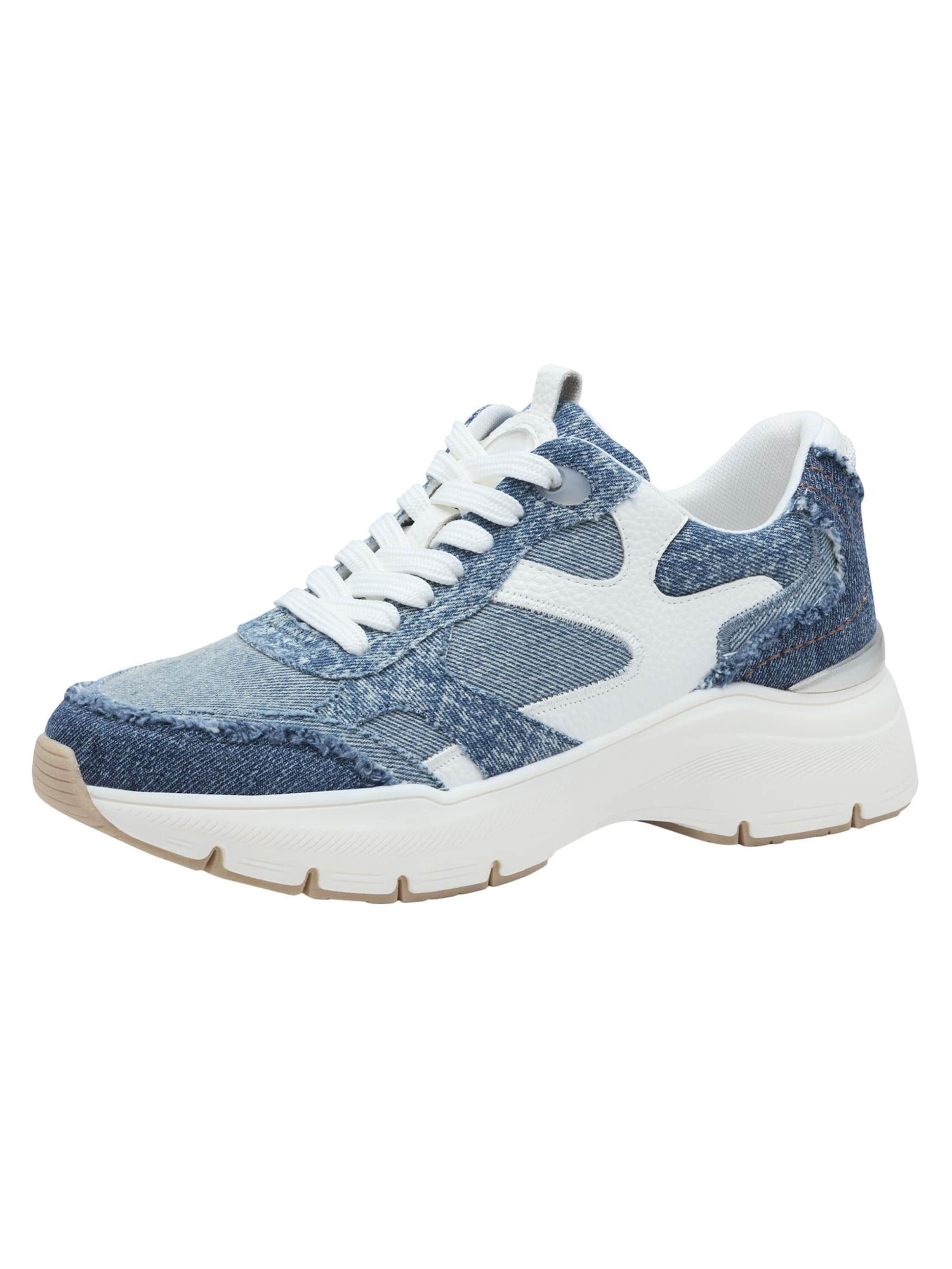 Tamaris Sneakers laag in Blauw: voorkant