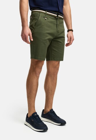 INDICODE JEANS Regular Trousers 'Thews' in Green